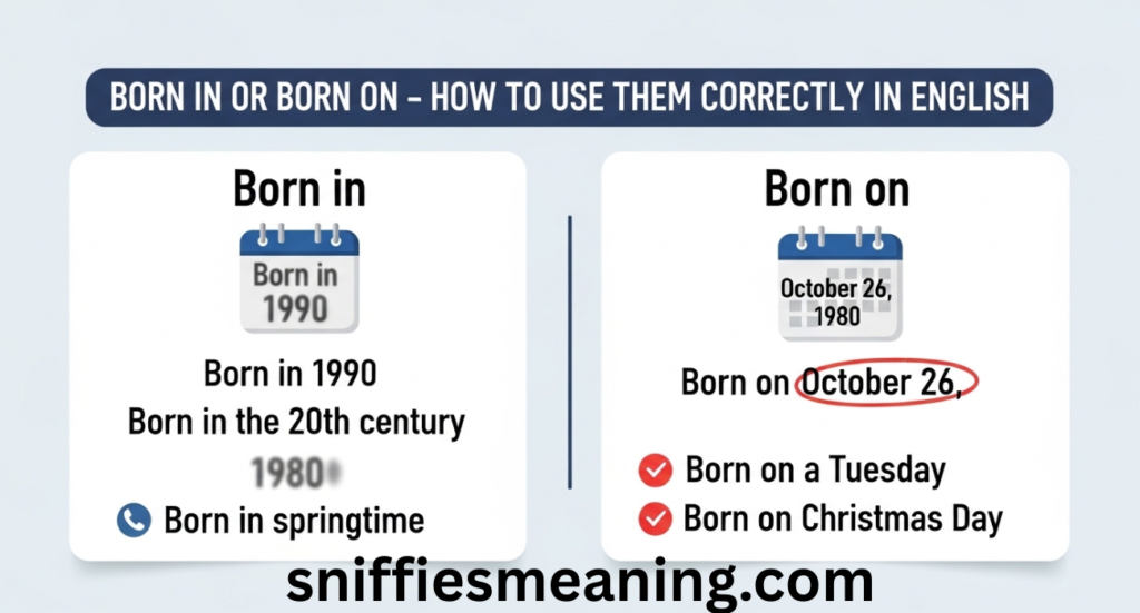 Born in or Born On – How to Use Them Correctly in English