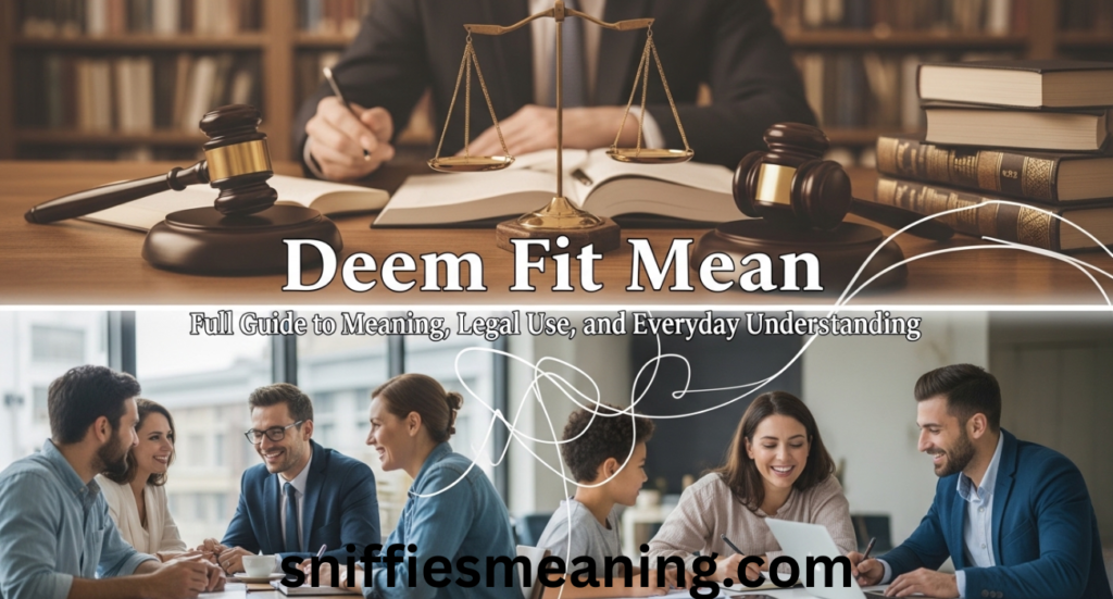 Deem Fit Mean: Full Guide to Meaning, Legal Use, and Everyday Understanding