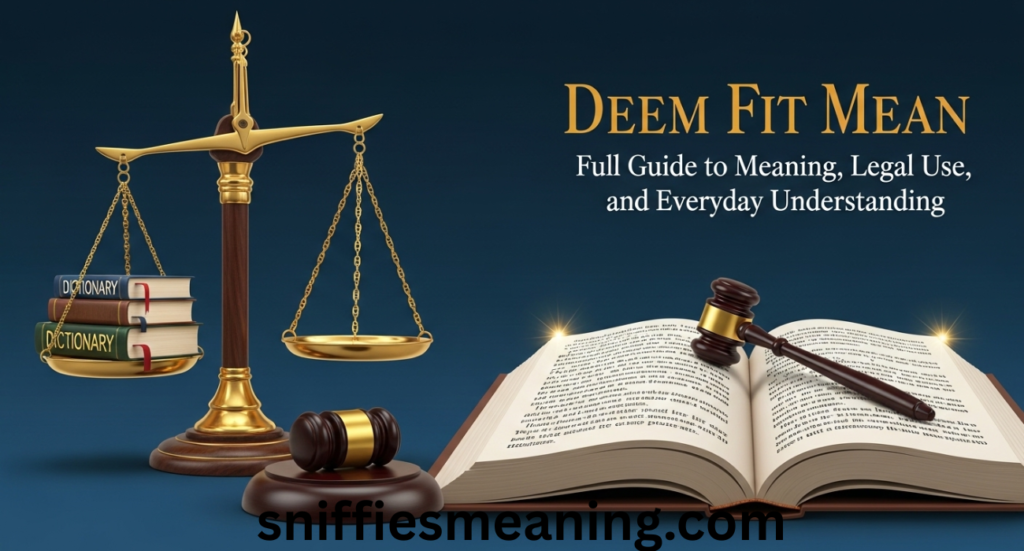 Deem Fit Mean: Full Guide to Meaning, Legal Use, and Everyday Understanding