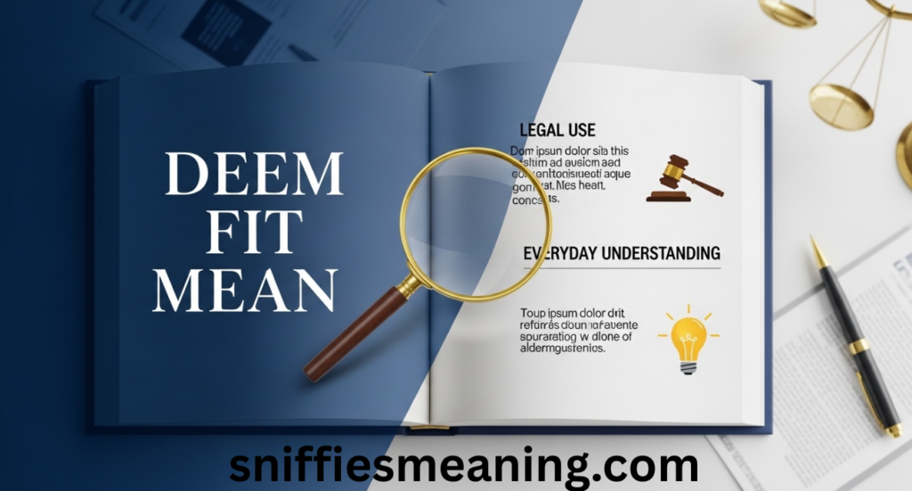 Deem Fit Mean: Full Guide to Meaning, Legal Use, and Everyday Understanding