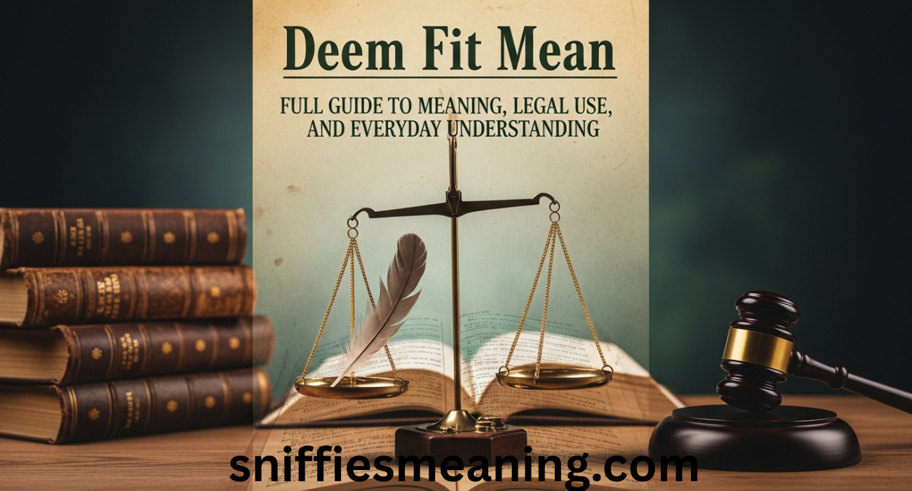 Deem Fit Mean: Full Guide to Meaning, Legal Use, and Everyday Understanding