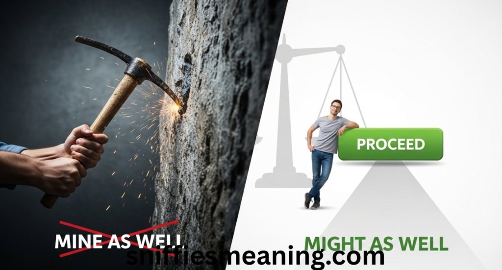 Mine as Well vs Might as Well: The Correct Expression You Should Use Every Time