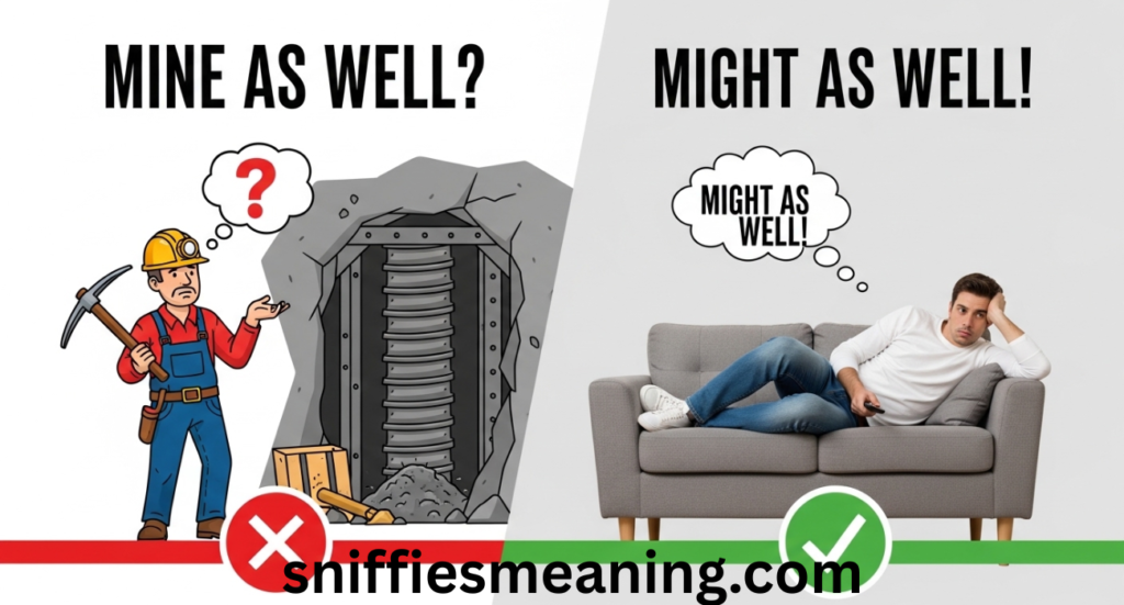 Mine as Well vs Might as Well: The Correct Expression You Should Use Every Time