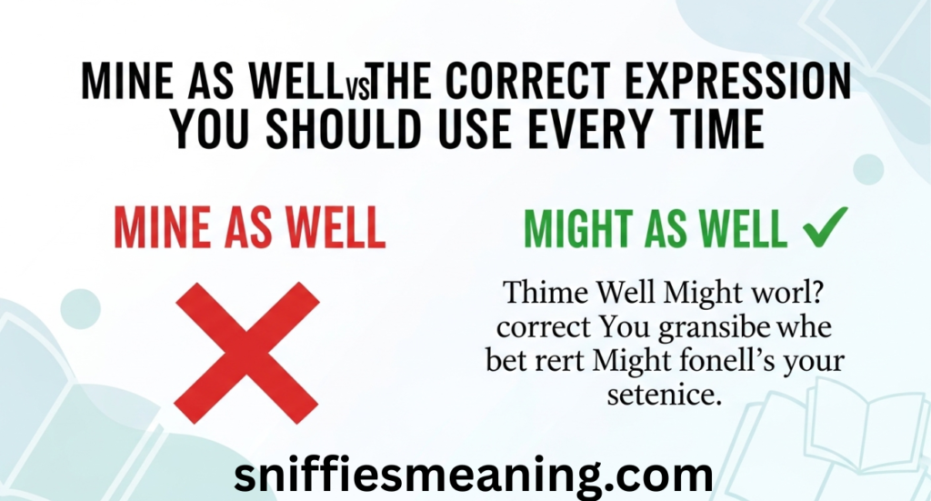 Mine as Well vs Might as Well: The Correct Expression You Should Use Every Time