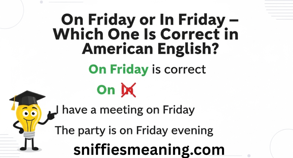 On Friday or In Friday – Which One Is Correct in American English?
