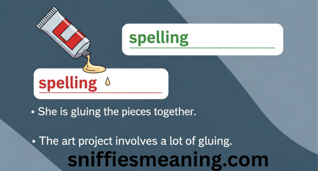 Gluing or Glueing: The Correct Spelling, Meaning, and Grammar Rules Explained