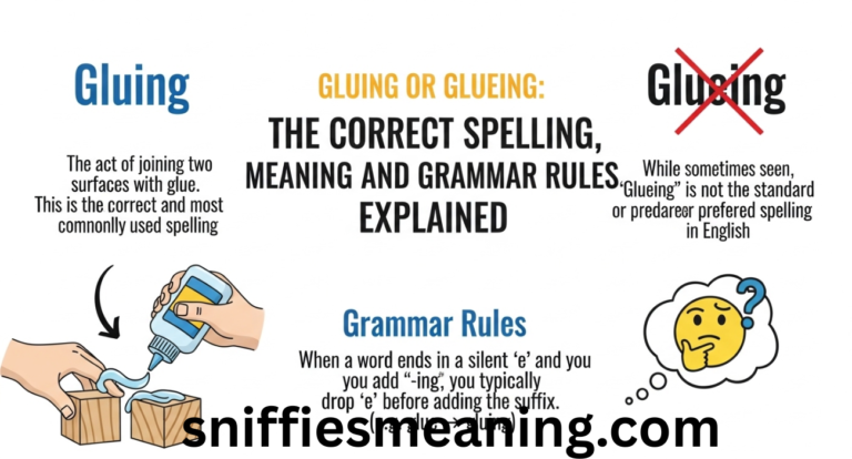 Gluing or Glueing: The Correct Spelling, Meaning, and Grammar Rules Explained