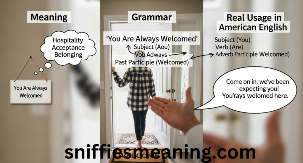 You Are Always Welcomed: Meaning, Grammar, and Real Usage in American English