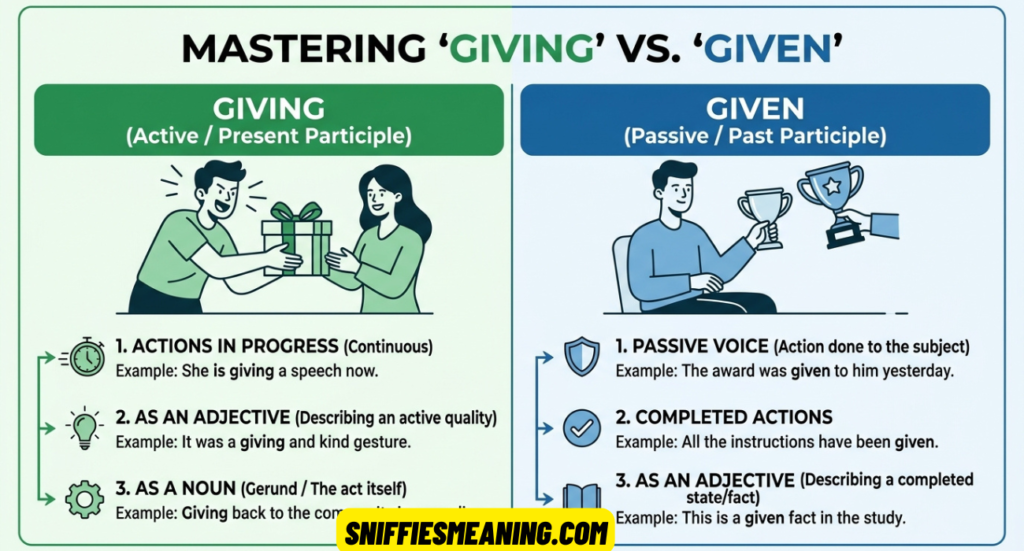 Giving or Given: Master the Difference with Clear Rules and Real Examples
