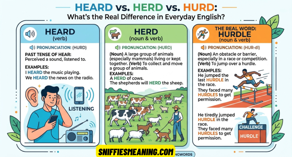 Heard vs Herd vs Hurd: What’s the Real Difference in Everyday English?