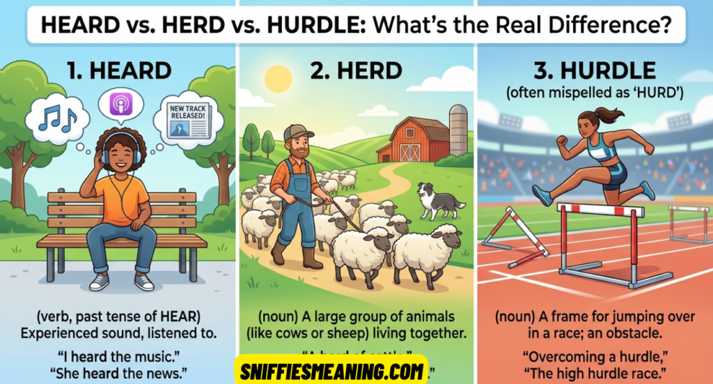 Heard vs Herd vs Hurd: What’s the Real Difference in Everyday English?