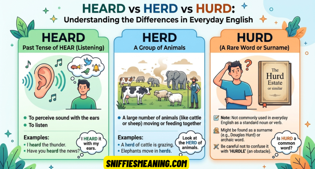 Heard vs Herd vs Hurd: What’s the Real Difference in Everyday English?