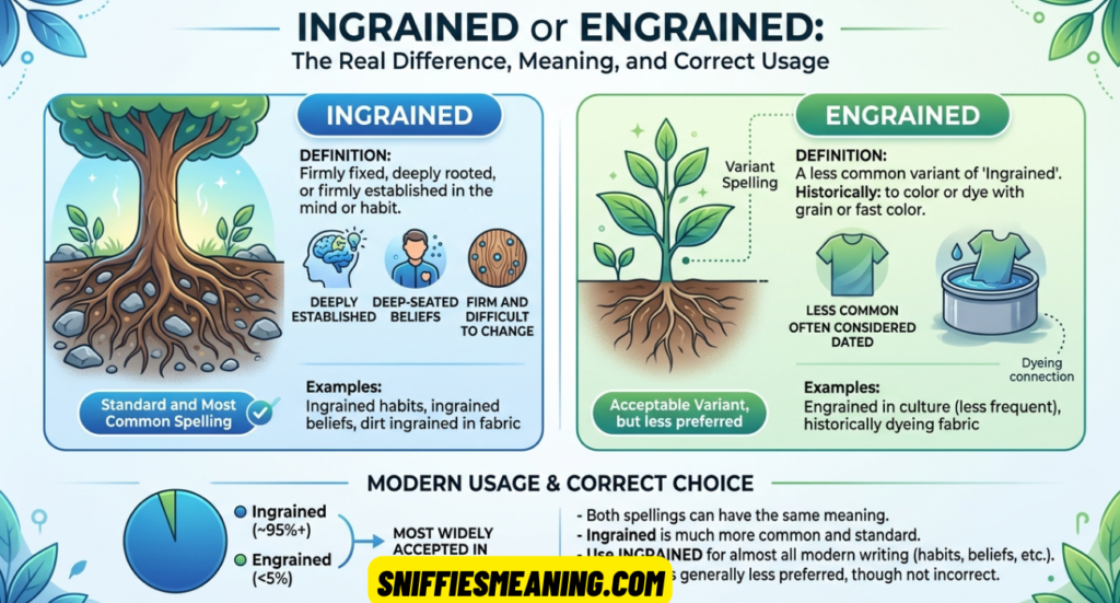 Ingrained or Engrained: The Real Difference, Meaning, and Correct Usage in Modern English