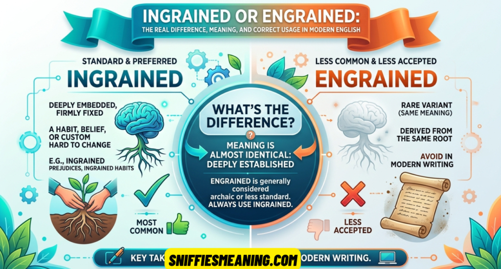 Ingrained or Engrained: The Real Difference, Meaning, and Correct Usage in Modern English