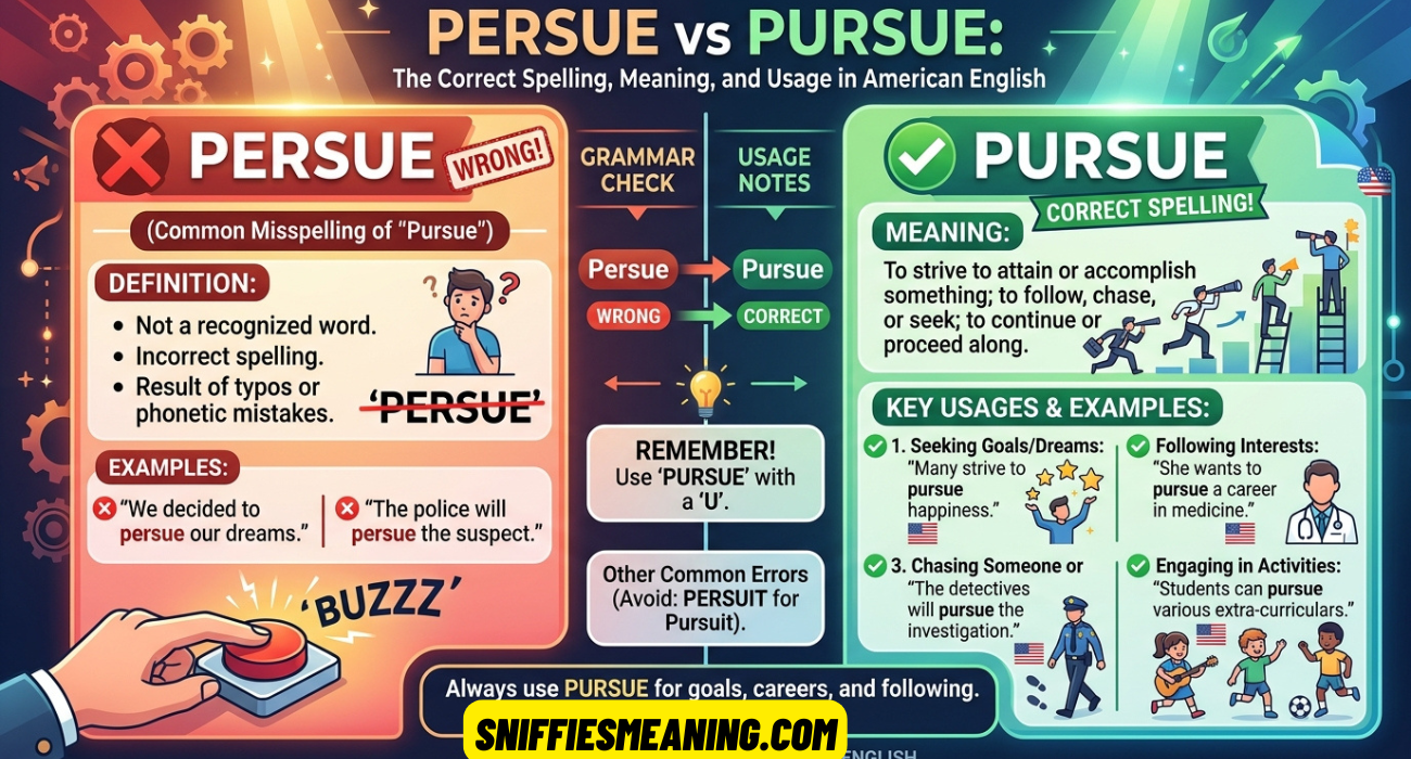Persue vs Pursue: The Correct Spelling, Meaning, and Usage in American English