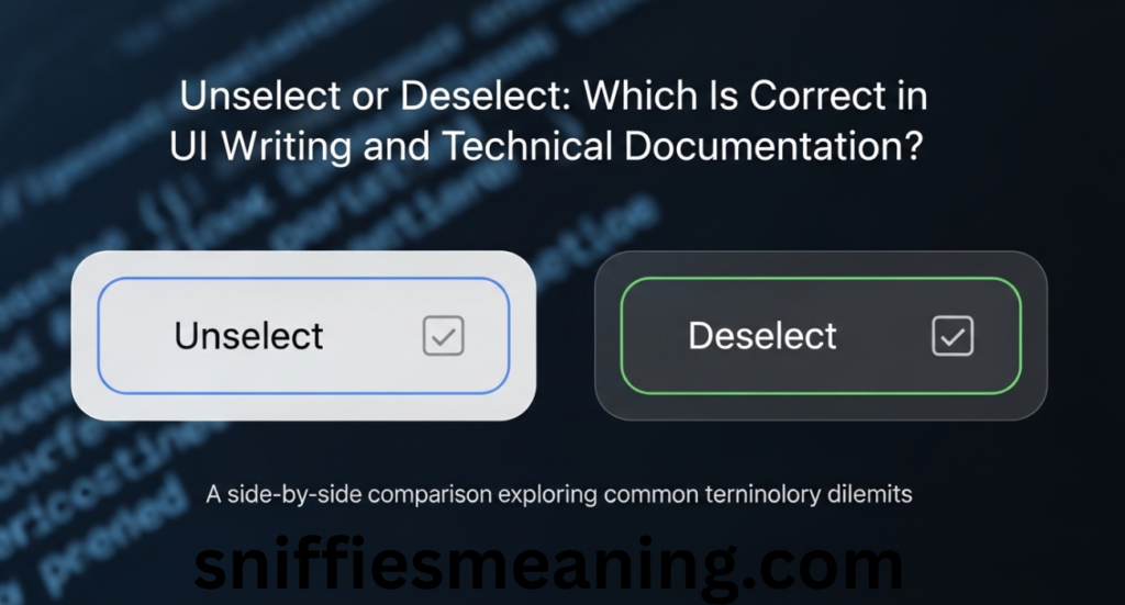 Unselect or Deselect: Which Is Correct in UI Writing and Technical Documentation?