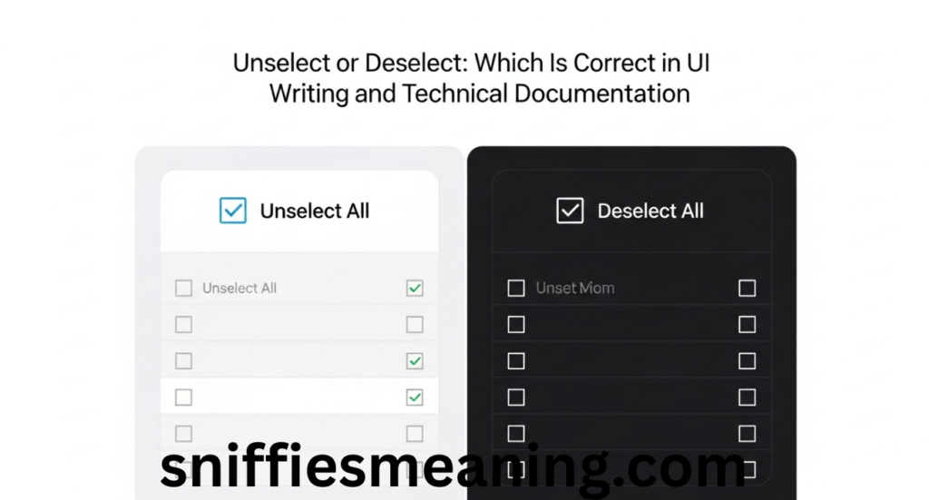 Unselect or Deselect: Which Is Correct in UI Writing and Technical Documentation?