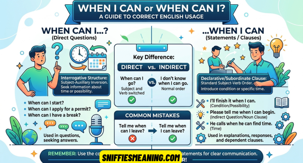 When I Can or When Can I? Complete Guide to Correct English Usage