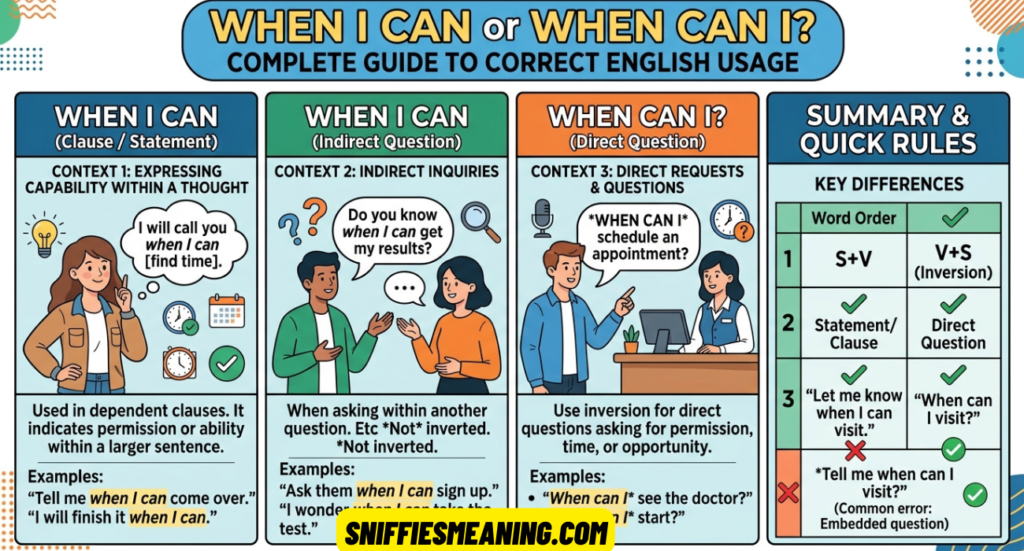 When I Can or When Can I? Complete Guide to Correct English Usage