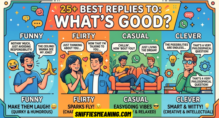 25+ Best Replies to What’s Good: Funny, Flirty, Casual & Clever Responses