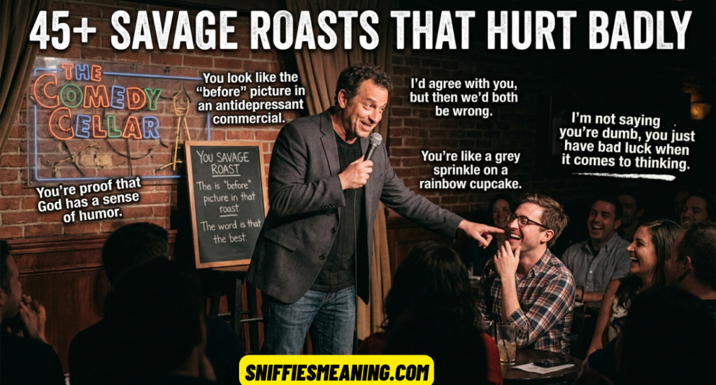 45+ Roasts That Hurt Badly: Clever, Funny, and Savage Lines