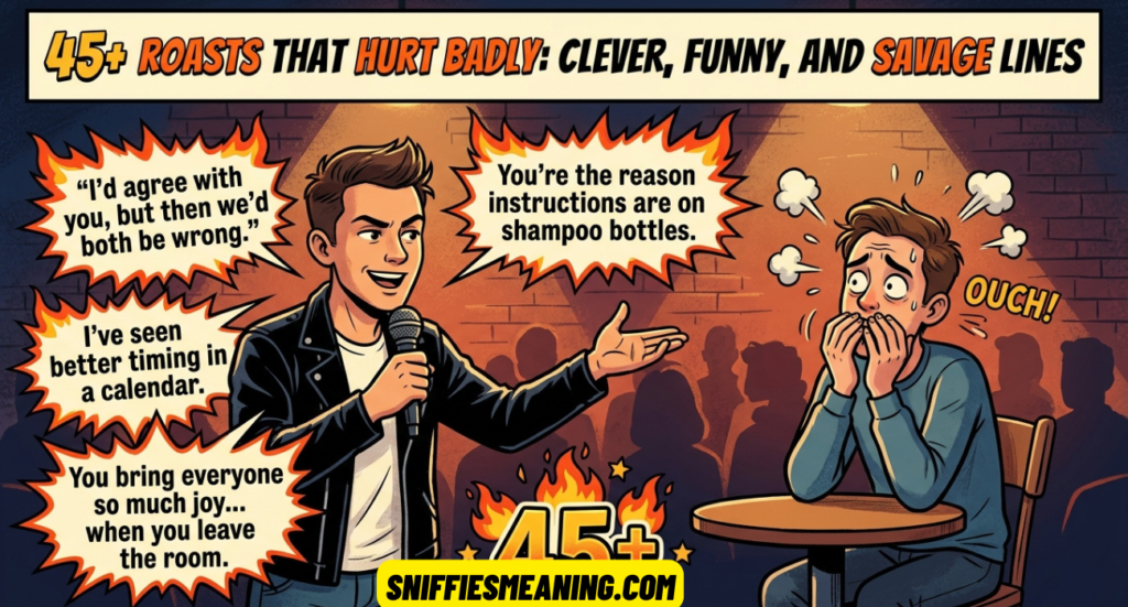 45+ Roasts That Hurt Badly: Clever, Funny, and Savage Lines
