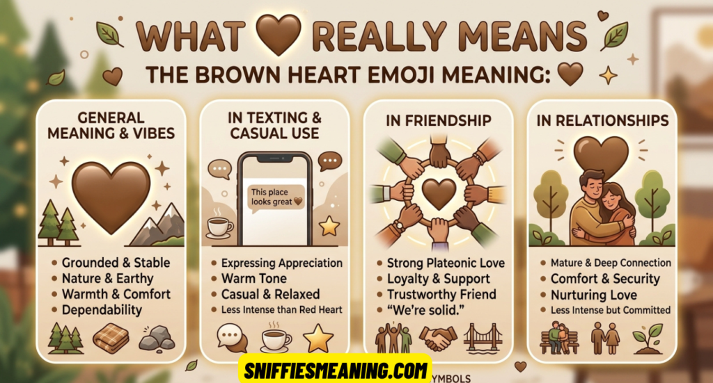 Brown Heart Emoji Meaning: What 🤎 Really Means in Texting, Friendship, and Relationships