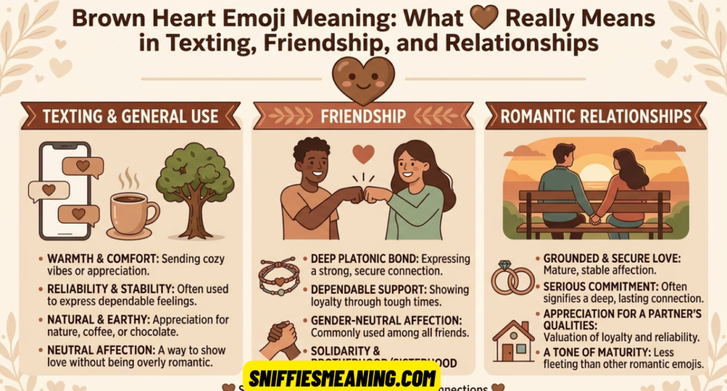 Brown Heart Emoji Meaning: What 🤎 Really Means in Texting, Friendship, and Relationships