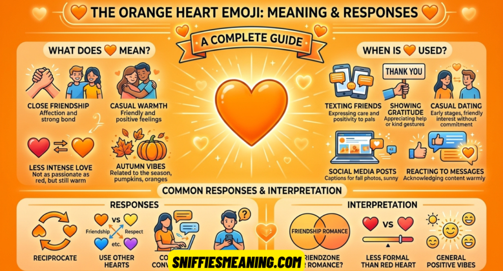 Orange Heart Emoji Meaning and Its Responses 🧡: Complete Guide