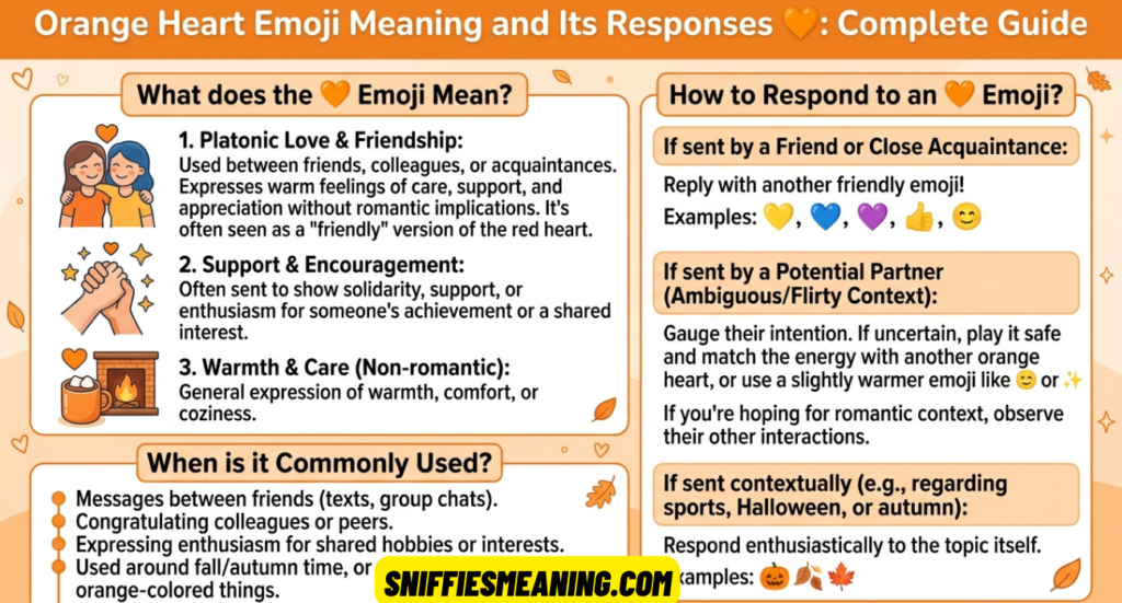 Orange Heart Emoji Meaning and Its Responses 🧡: Complete Guide