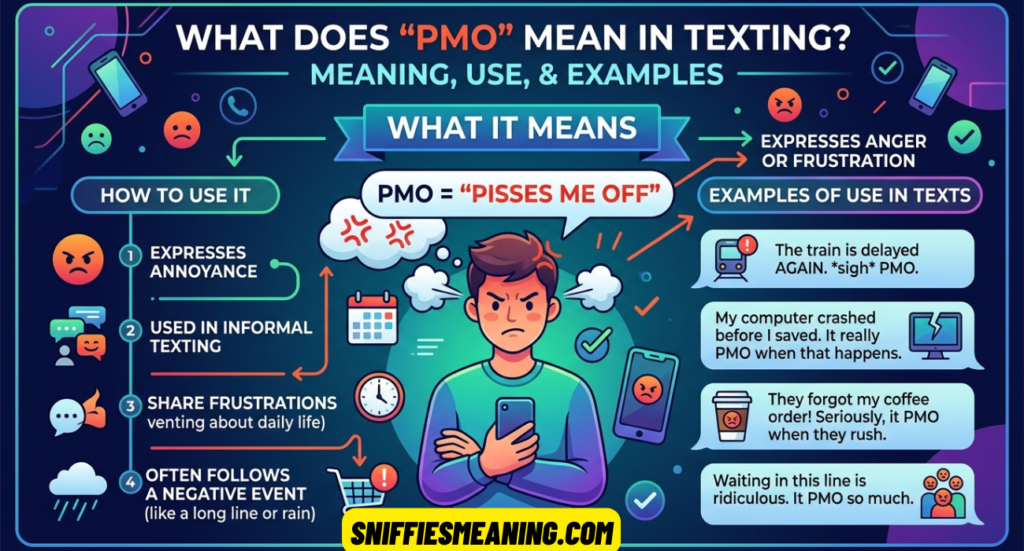 PMO Meaning Texting: What It Means, How to Use It, and Examples