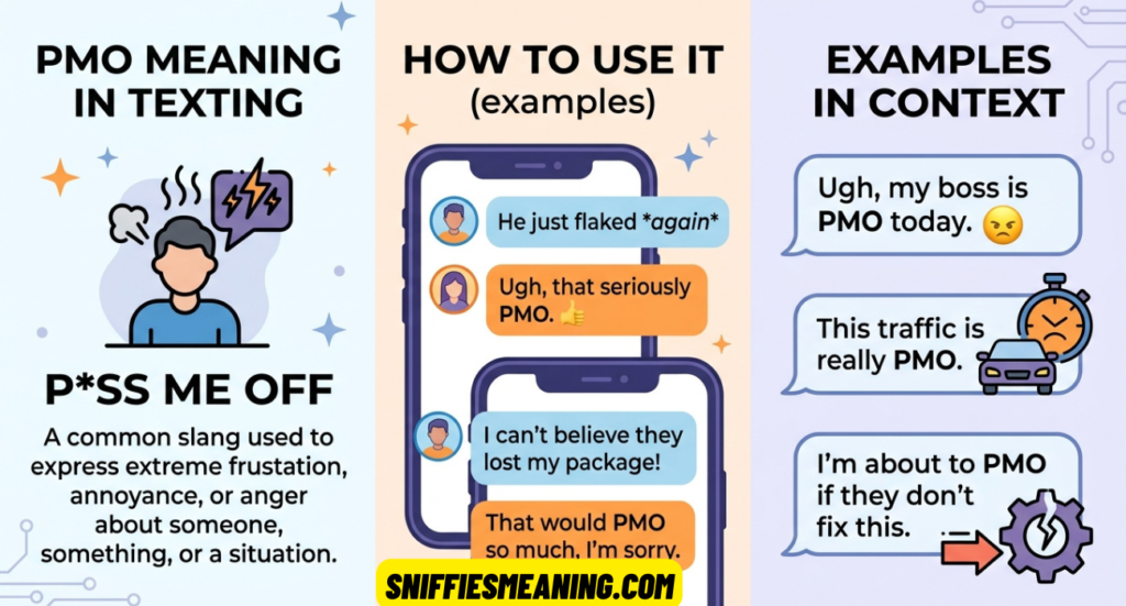 PMO Meaning Texting: What It Means, How to Use It, and Examples